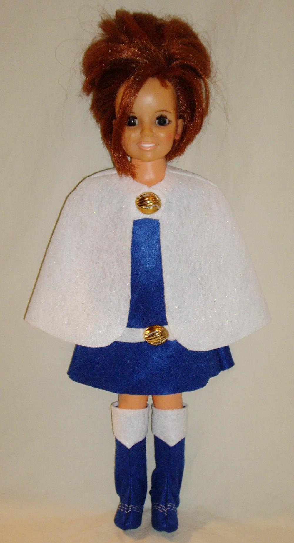 Ideal Crissy Doll Clothes, Handmade Felt Winter Wonderland Outfit